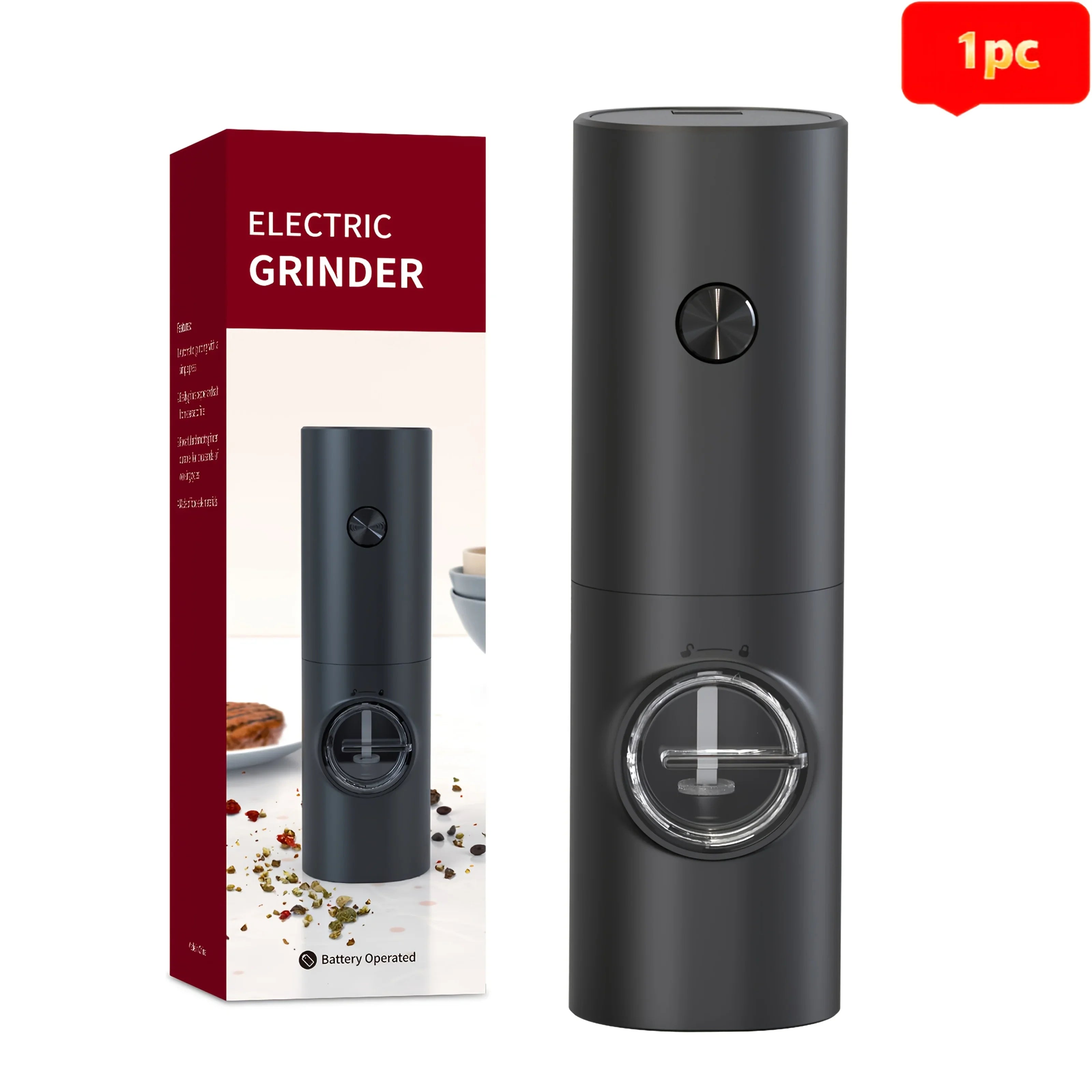 This heart won't rust—and it’ll save you a fortune on pre-ground pepper." 1pcs/2pcs Electric battery Automatic Salt And Pepper Grinder Set Rechargeable Gravity Spice Mill Adjustable Kitchen Tools