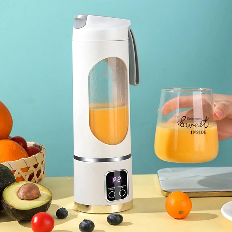 Portable Blender Electric Juicers Fruit Mixers USB Rechargeable Smoothie Mini Blender Personal Juicer 12 Cutter 3Gears B-ABRM