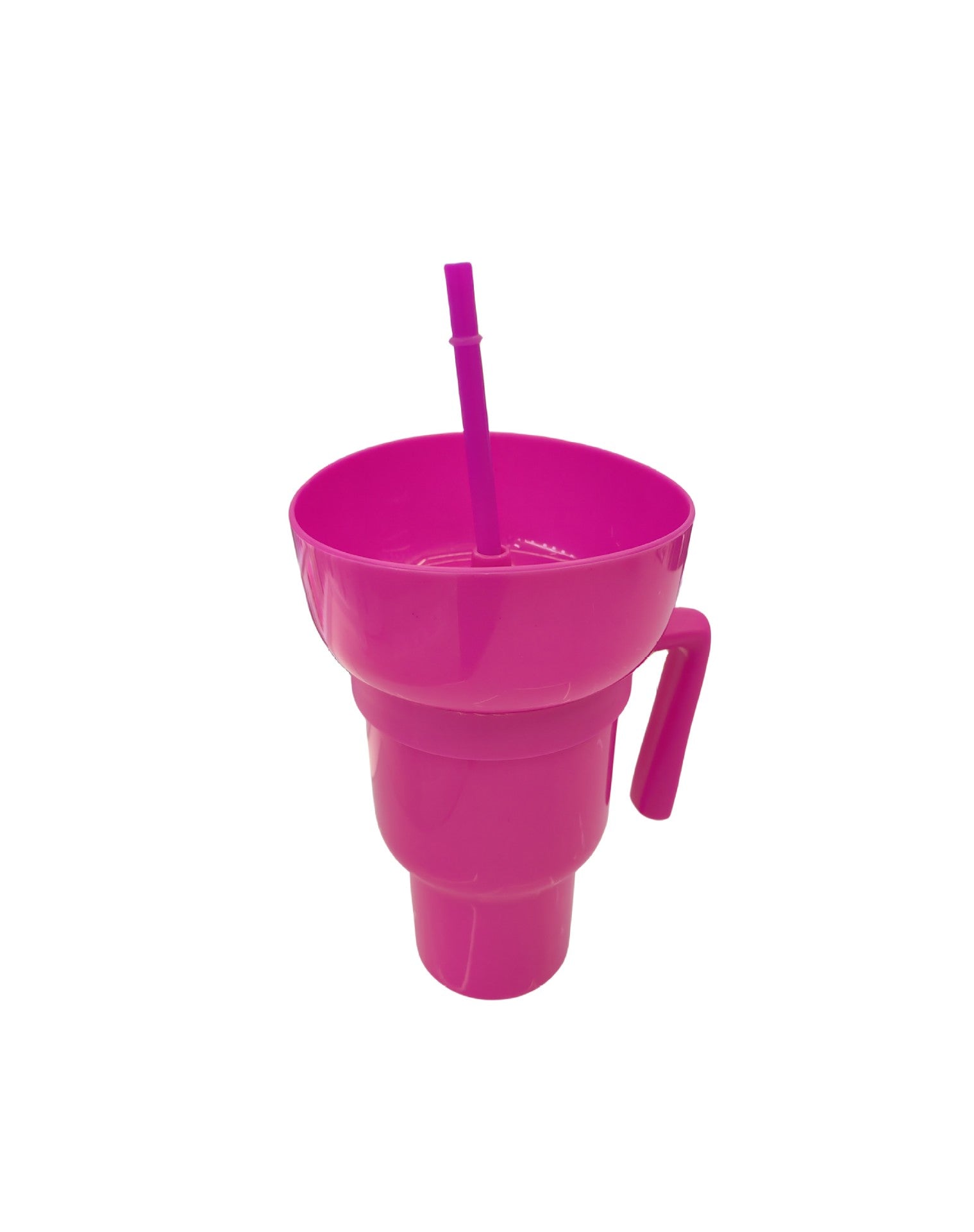 Snack Smarter: The One-Handed 2-in-1 Popcorn Bucket & Drink Cup.