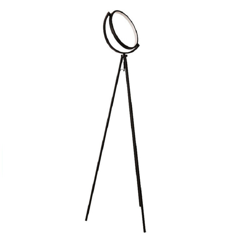 The Midnight Halo | Modern Minimalist Matte Black Floor Lamp