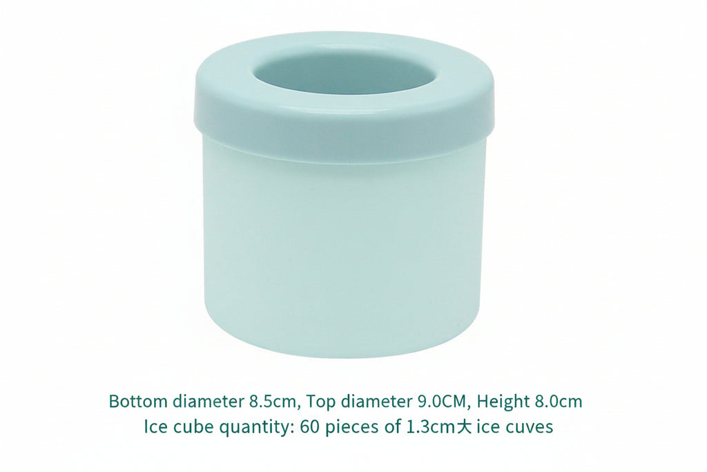 Manufacturer round ice tray wholesale 3D ice making easy demoulding food silicone mold ice storage box 1.3cm ice cubes
