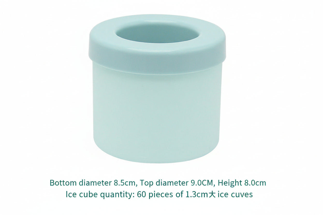 Manufacturer round ice tray wholesale 3D ice making easy demoulding food silicone mold ice storage box 1.3cm ice cubes