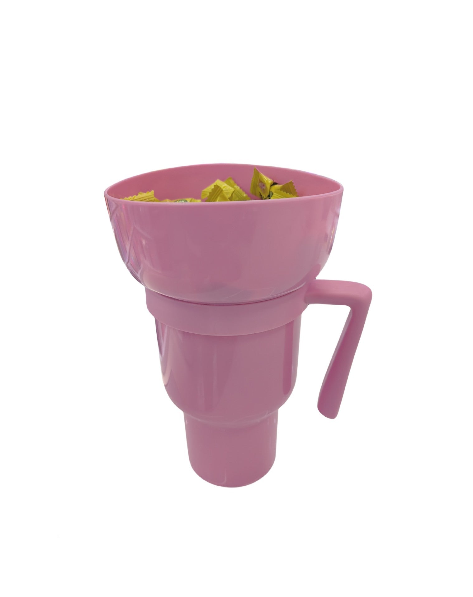 Snack Smarter: The One-Handed 2-in-1 Popcorn Bucket & Drink Cup.