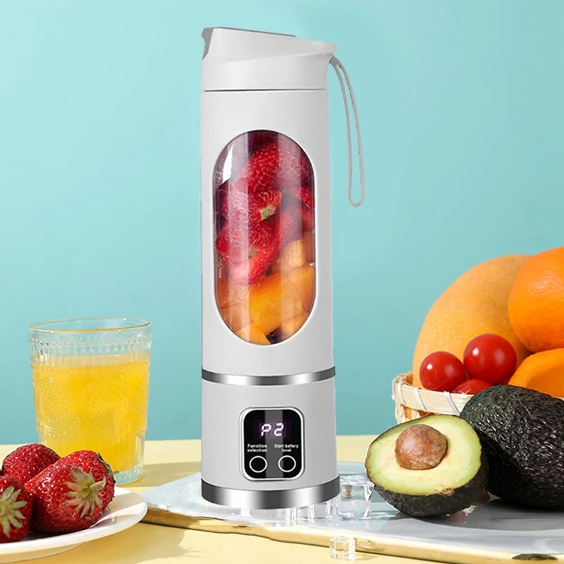 Portable Blender Electric Juicers Fruit Mixers USB Rechargeable Smoothie Mini Blender Personal Juicer 12 Cutter 3Gears B-ABRM